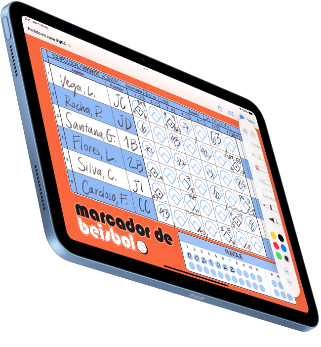 Imagen que muestra un documento escrito a mano con Marcado de PDF en un iPad