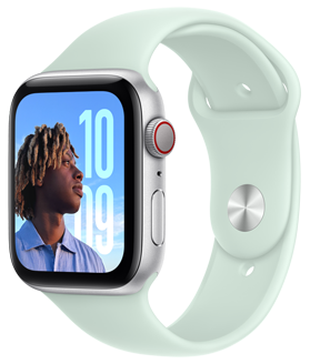 An Apple Watch SE.