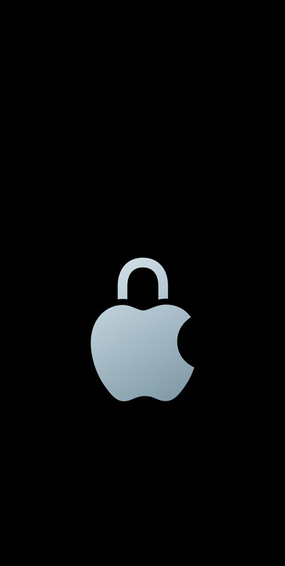 Logotipo de privacidade da Apple.