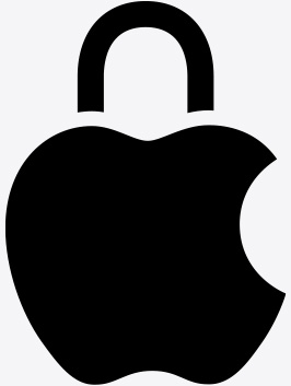 Logotipo de privacidade da Apple.