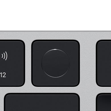 Close up view of Touch ID on Magic Keyboard